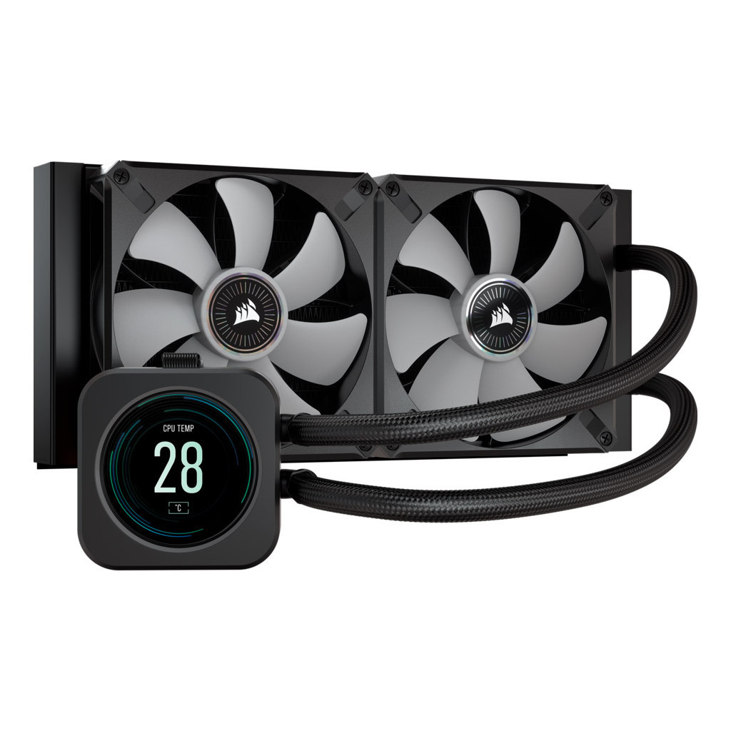 Система рідинного охолодження Corsair iCUE H100i Elite LCD Display Liquid CPU (CW-9060061-WW) - зображення 2