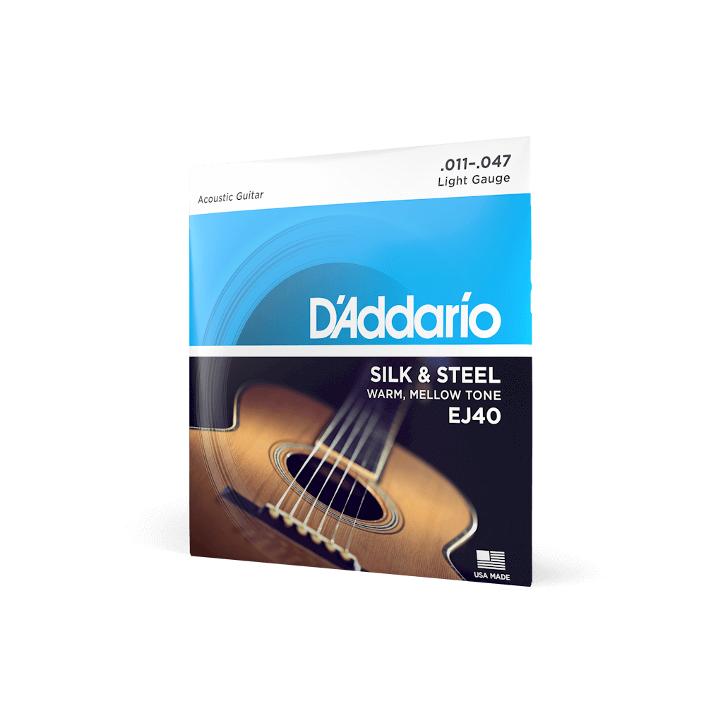 Струни для гітари D'Addario Silk & Steel Folk Regular Light (11-47) (EJ40) - зображення 2