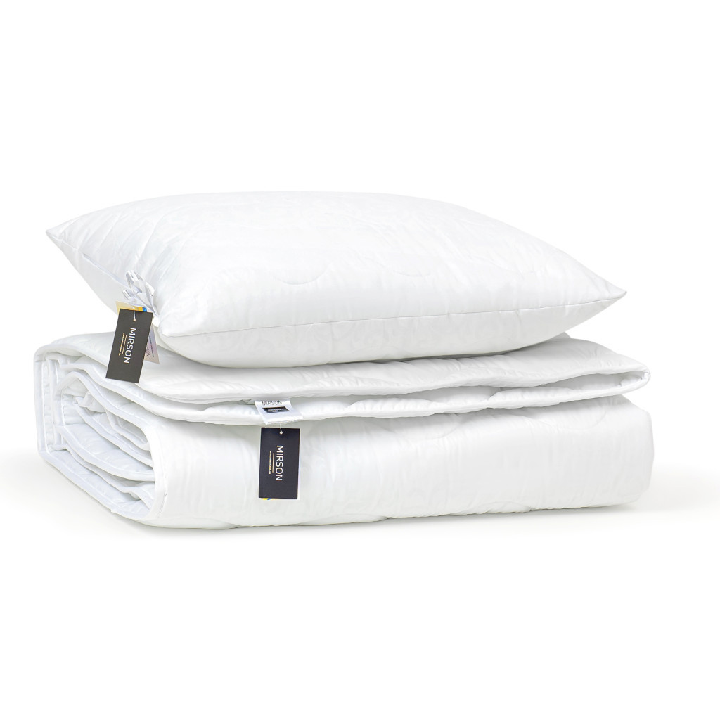 Ковдра MirSon Набір Бавовняний №1705 Eco Light White Ковдра 172х205 + поду (2200002656290) - зображення 5