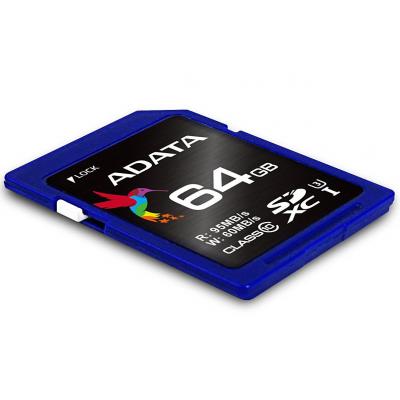 Карта пам'яті ADATA 64GB SDXC class 10 UHS-I U3 (ASDX64GUI3CL10-R) - зображення 3