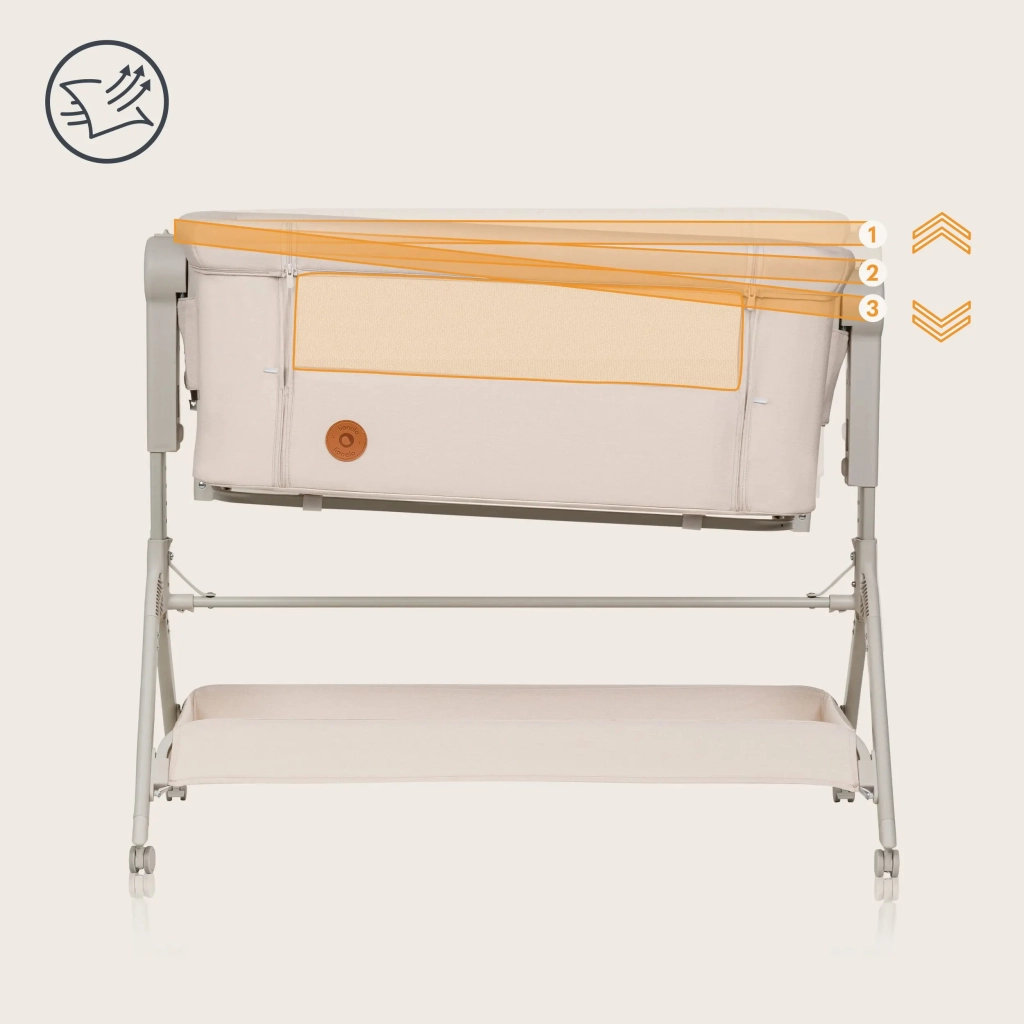 Ліжечко Lionelo приставна LEONIE PLUS BEIGE SAND (LO-LEONIE PLUS BEIGE SAND) - зображення 8