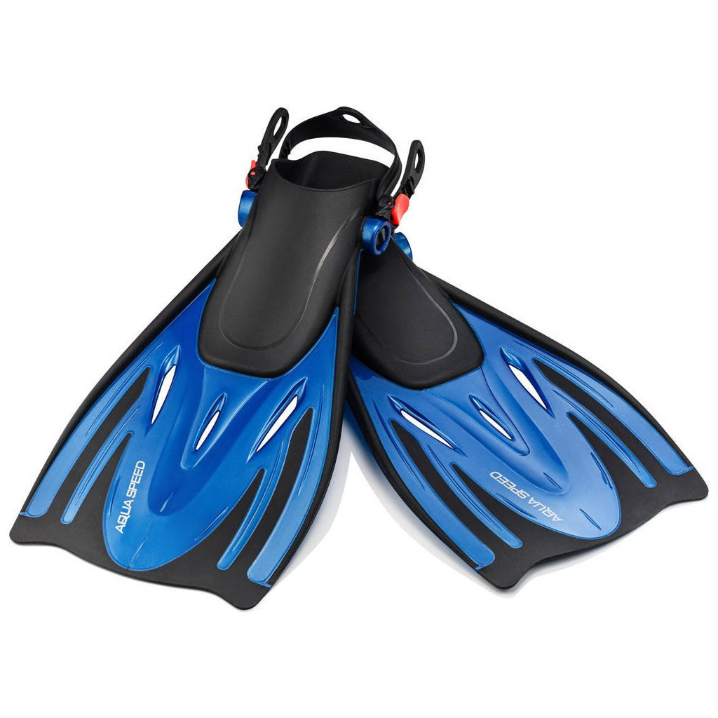 Ласти Aqua Speed Wombat 530-11-1 чорний, синій 38-41 (5908217630360) - изображение 1