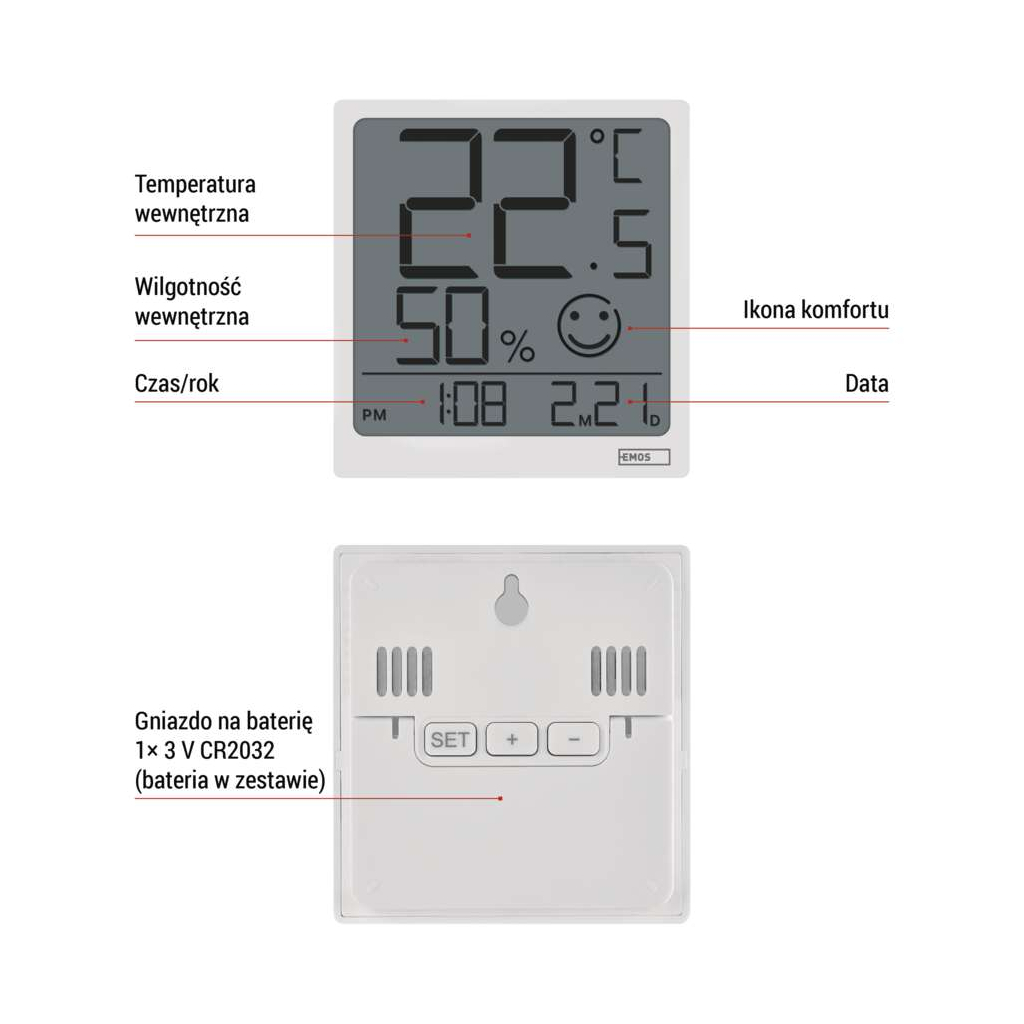 Термо-гігрометр EMOS E0522 - изображение 8