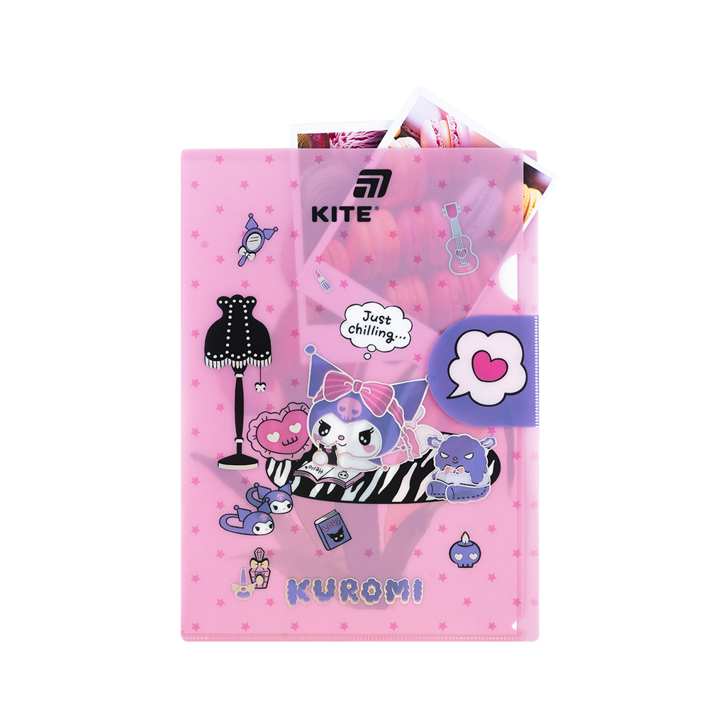 Папка - куточок Kite із клапаном A4 Kuromi- 2 (HK25-248-2) - изображение 5