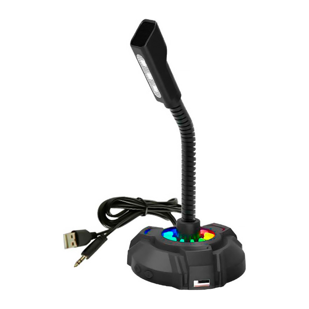 Мікрофон HP DHP-1100C RGB backlit 3.5мм+USB Black (DHP-1100C) - зображення 3