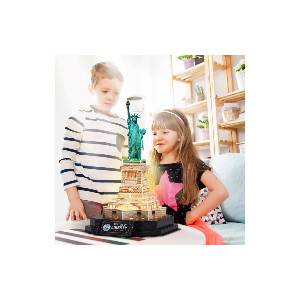 Пазл Cubic Fun тривимірний Статуя Свободи з LED підсвіткою (L536h) - зображення 4