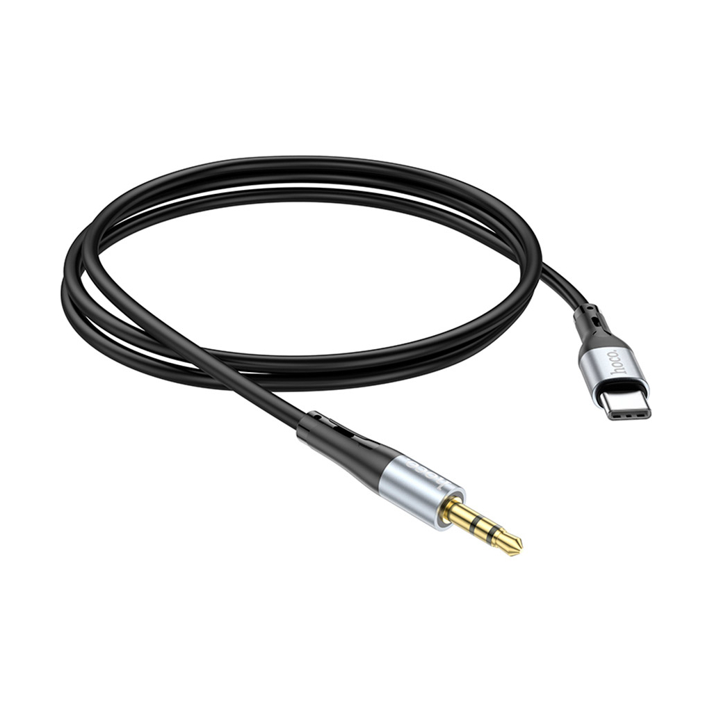 Кабель мультимедійний USB-C to 3.5mm M 1.0m silicone black HOCO (6931474769497) - зображення 4