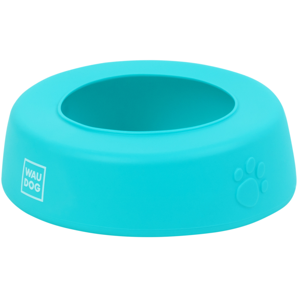 Посуд для собак WAUDOG Silicone Миска-непроливайка 1 л блакитна (50792) - зображення 3
