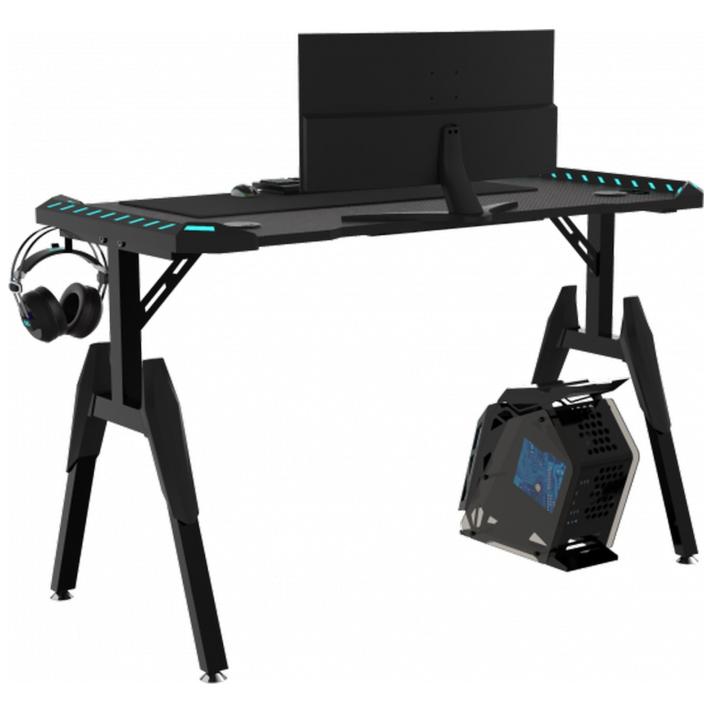 Комп'ютерний стіл GT Racer GT Racer T-1244 (120x60x73) Black (T-1244 (120x60x73) Black) - зображення 8