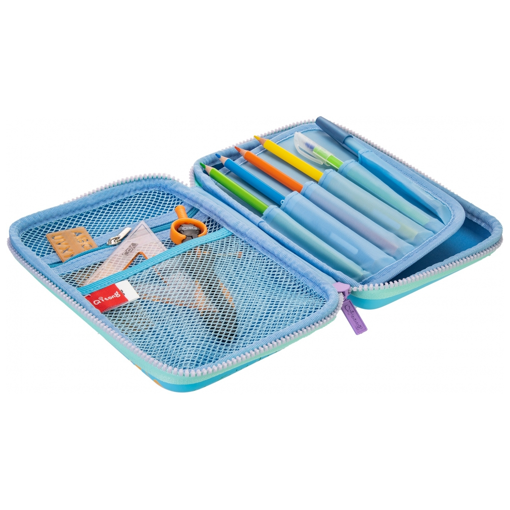 Пенал Cool For School LED 1 відділення з органайзером блакитний (QT-5758-Blue) - зображення 3