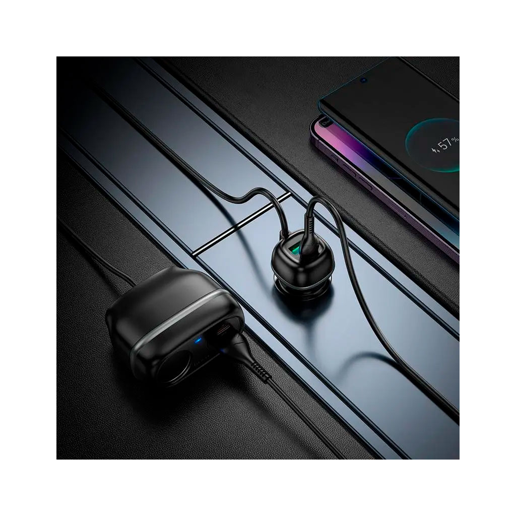 Зарядний пристрій HOCO HOCO Z59A Rank 96W 2xUSB + 2xUSB Black (6942007641517) - зображення 7