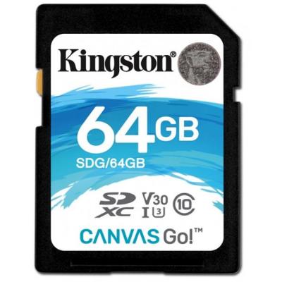 Карта пам'яті Kingston 64GB SDXC class 10 UHS-I U3 Canvas Go (SDG/64GB) - зображення 1
