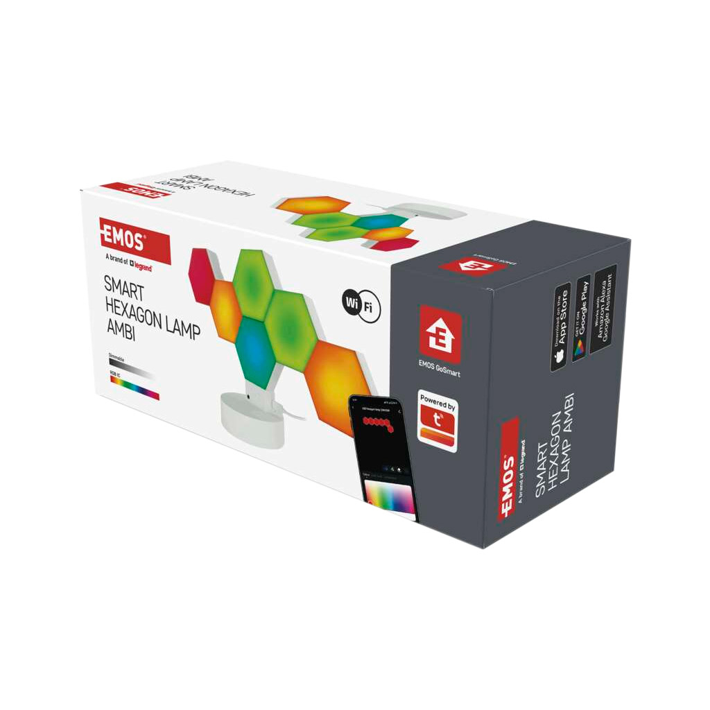 Світильник EMOS ZIW426R HEXAGON 6 light panels RGBIC WiFi (ZIW426R) - зображення 10
