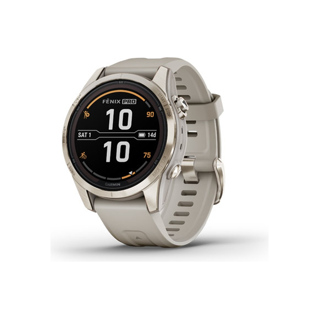 Смарт-годинник Garmin fenix 7S Pro Saph Solar, Soft Gold SS w/ Lt. Sand Band, GPS (010-02776-15) - зображення 1