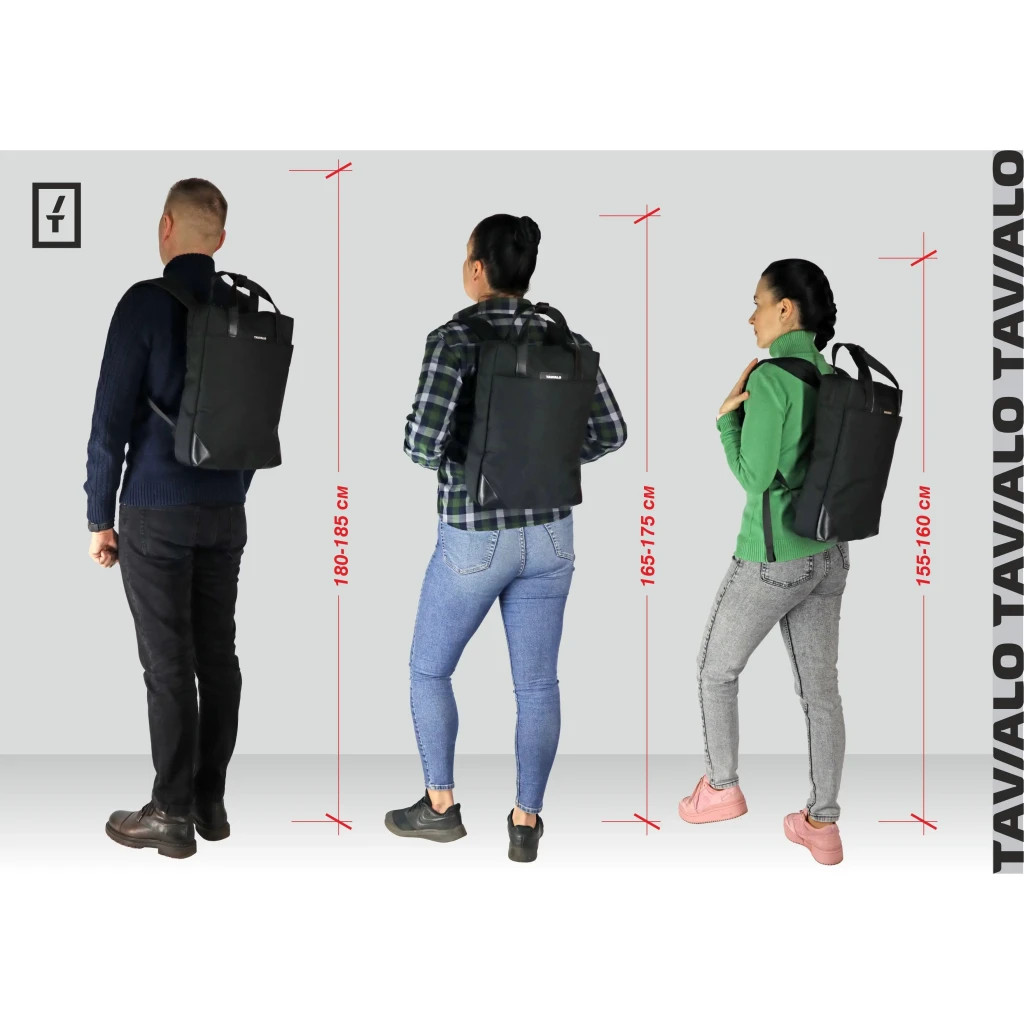 Рюкзак для ноутбука Tavialo 15.6" CityLife TC11.5 black 11,5л (TC11.5-124BL) - зображення 5