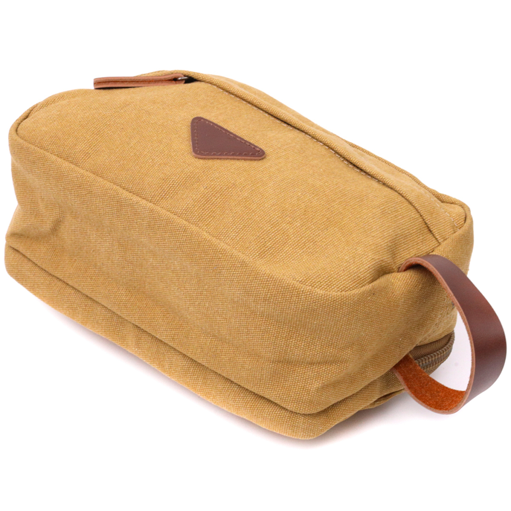 Сумка Vintage На два відділення з текстилю Пісочна (22232) - зображення 5