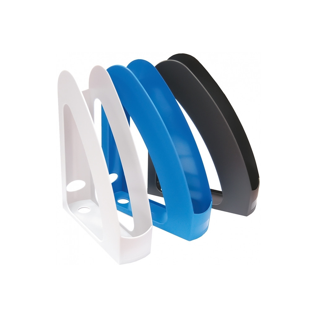 Лоток для паперів Economix вертикальний з передньою стінкою Райдуга пластик, сірий (E80531-10) - зображення 1