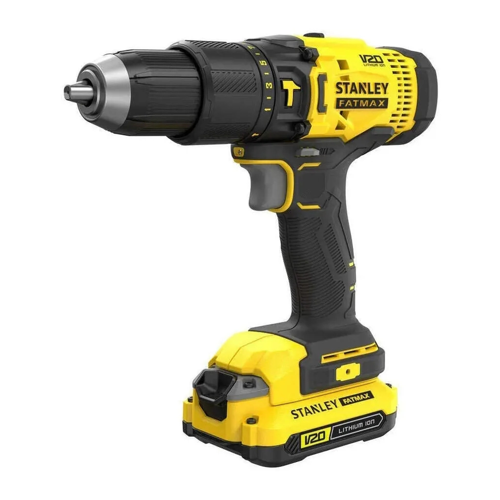 Шуруповерт Stanley FatMax, ударний, Li-lon 18В, 50 Нм, 2 АКБ + ЗП, кейс (SFMCD711C2K) - зображення 1