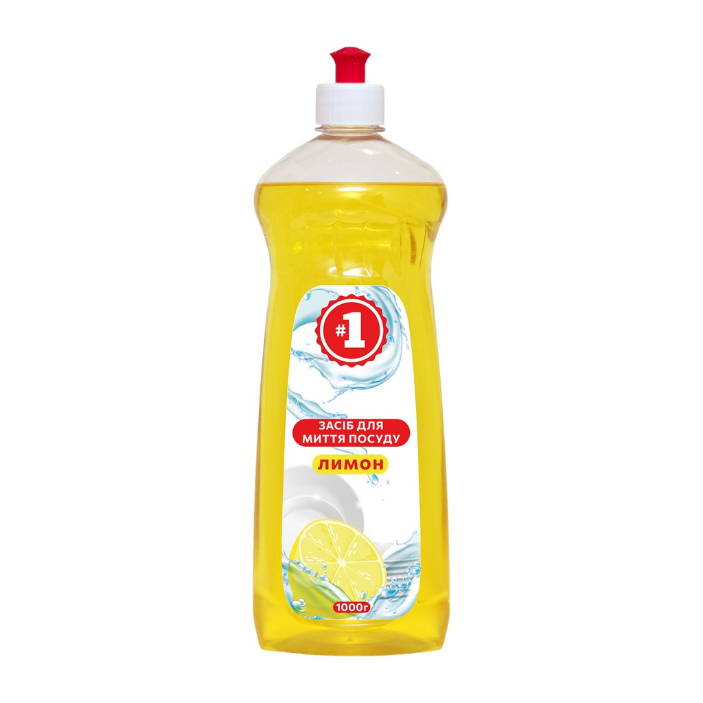 Засіб для ручного миття посуду #1 Лимон 1 кг (4820270631324) - зображення 1