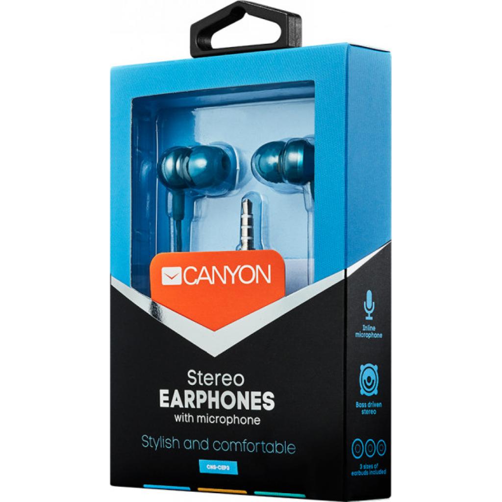 Навушники Canyon CNS-CEP3BG Turquoise (CNS-CEP3BG) - зображення 5