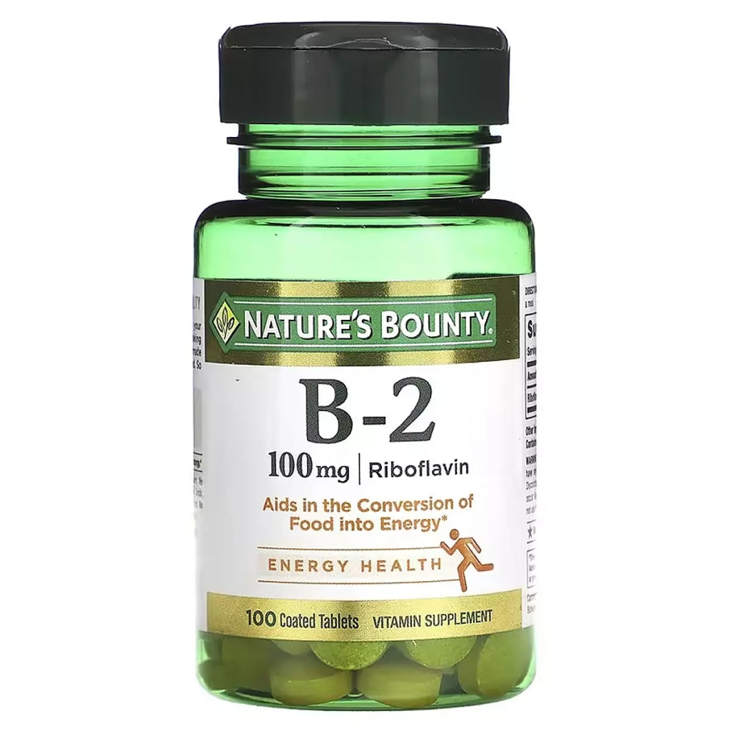 Вітамін Nature's Bounty Вітамін B2, 100 мг, Vitamin B2, 100 таблеток (NRT-00640) - зображення 1