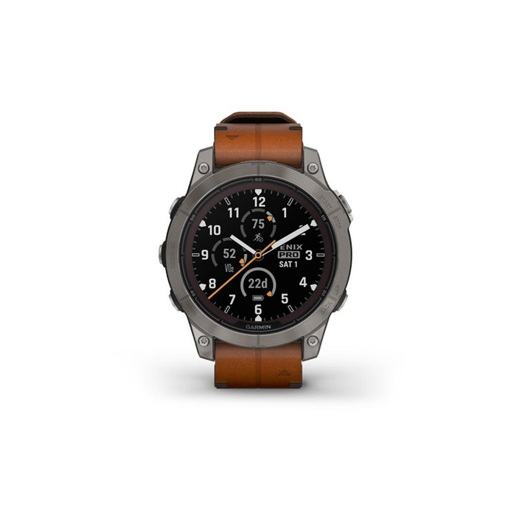 Смарт-годинник Garmin fenix 7 Pro Saph Solar, Ti w/Chestnut Lthr Band, Excl, GPS (010-02777-30) - зображення 2