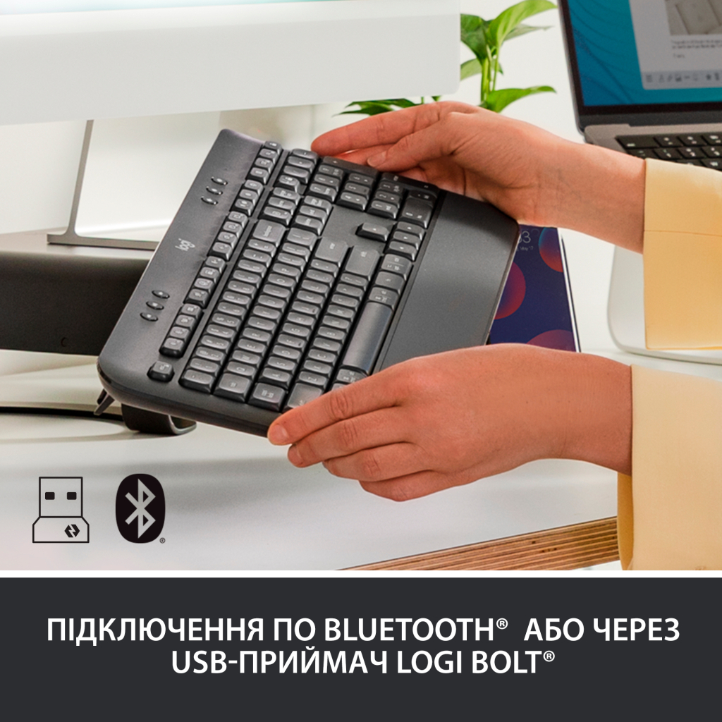 Клавіатура Logitech Signature K650 USB/Bluetooth UA Graphite (920-010945) - зображення 4