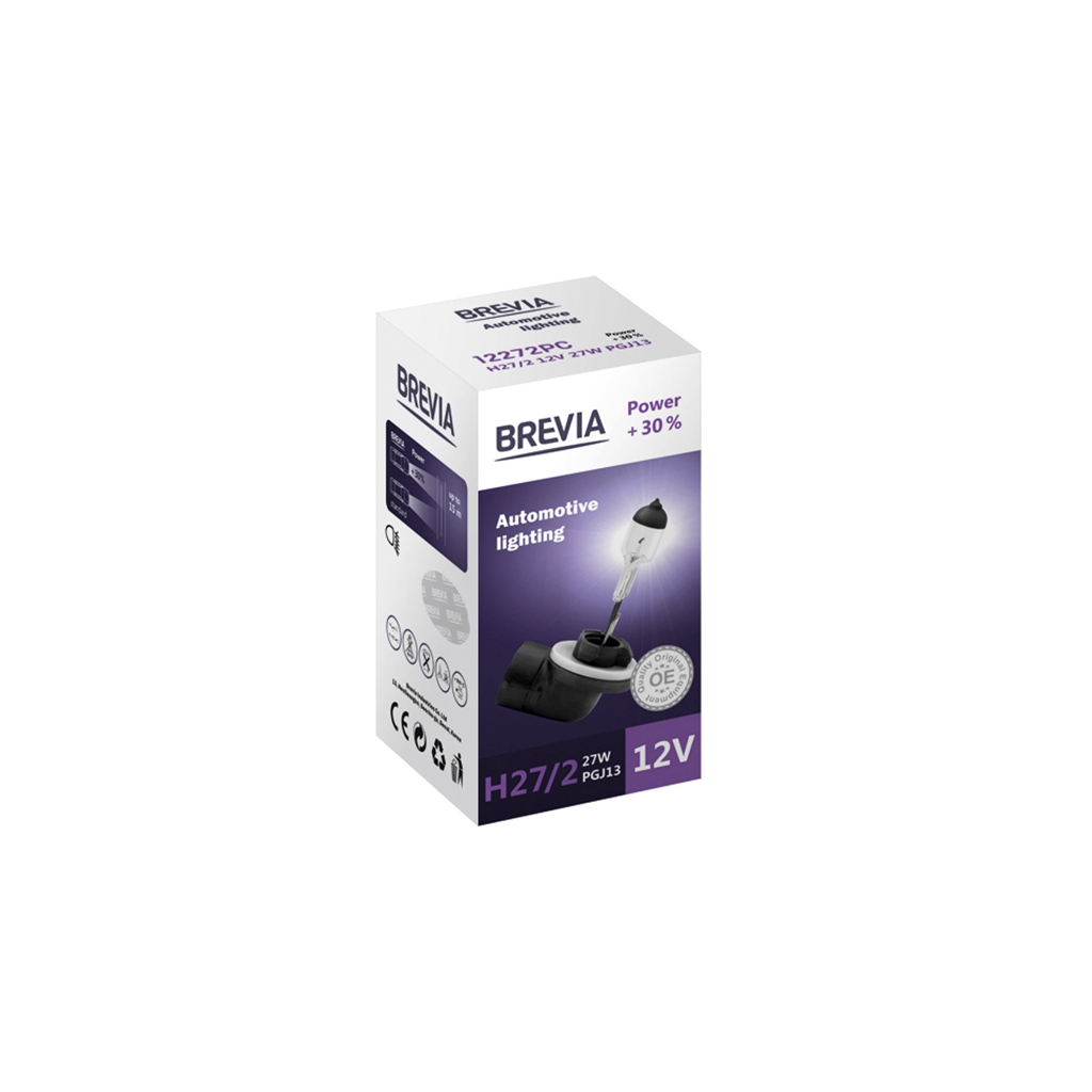 Автолампа Brevia H27/2 12V 27W PGJ13 Power +30 CP (12272) - зображення 3