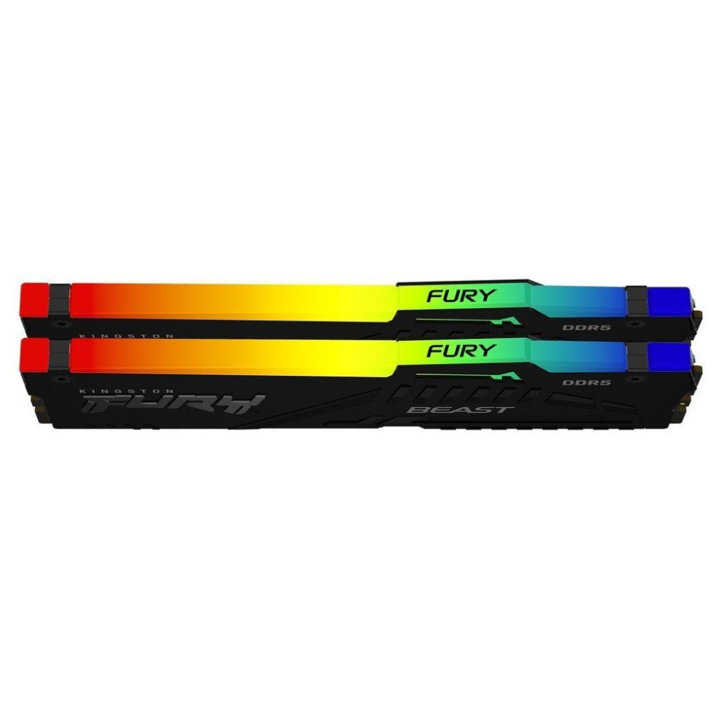 Модуль пам'яті для комп'ютера DDR5 64GB (2x32GB) 5600 MHz Beast RGB Kingston Fury (ex.HyperX) (KF556C36BBEAK2-64) - зображення 3