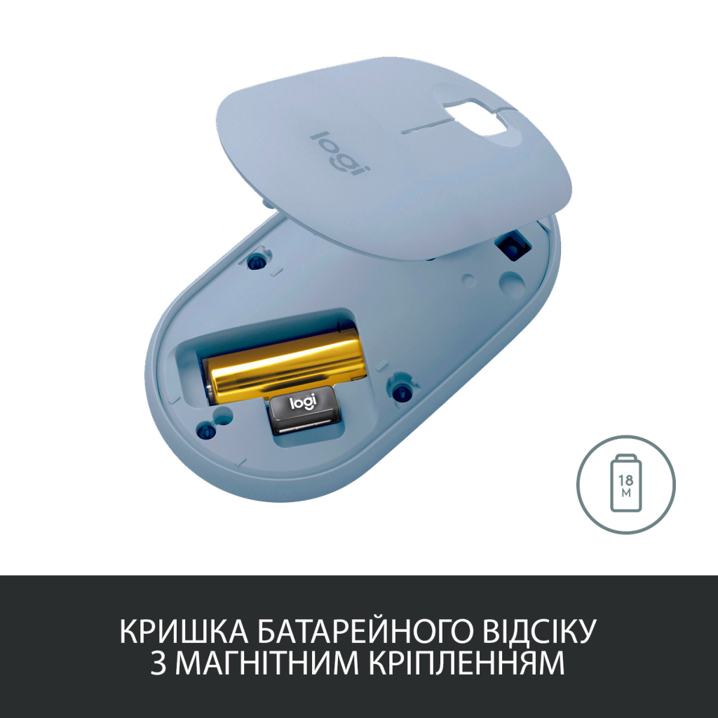 Мишка Logitech M350 Wireless Blue Grey (910-005719) - зображення 7