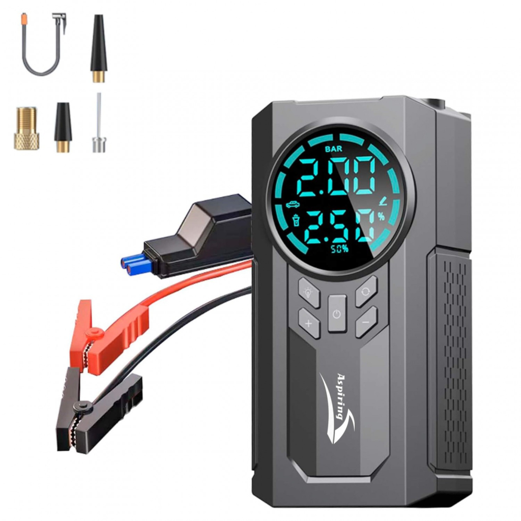 Пуско зарядний пристрій Aspiring Jump 2 8000mAh Power bank 3-in-1 with inflator, compressor (JM8000PI) - зображення 1