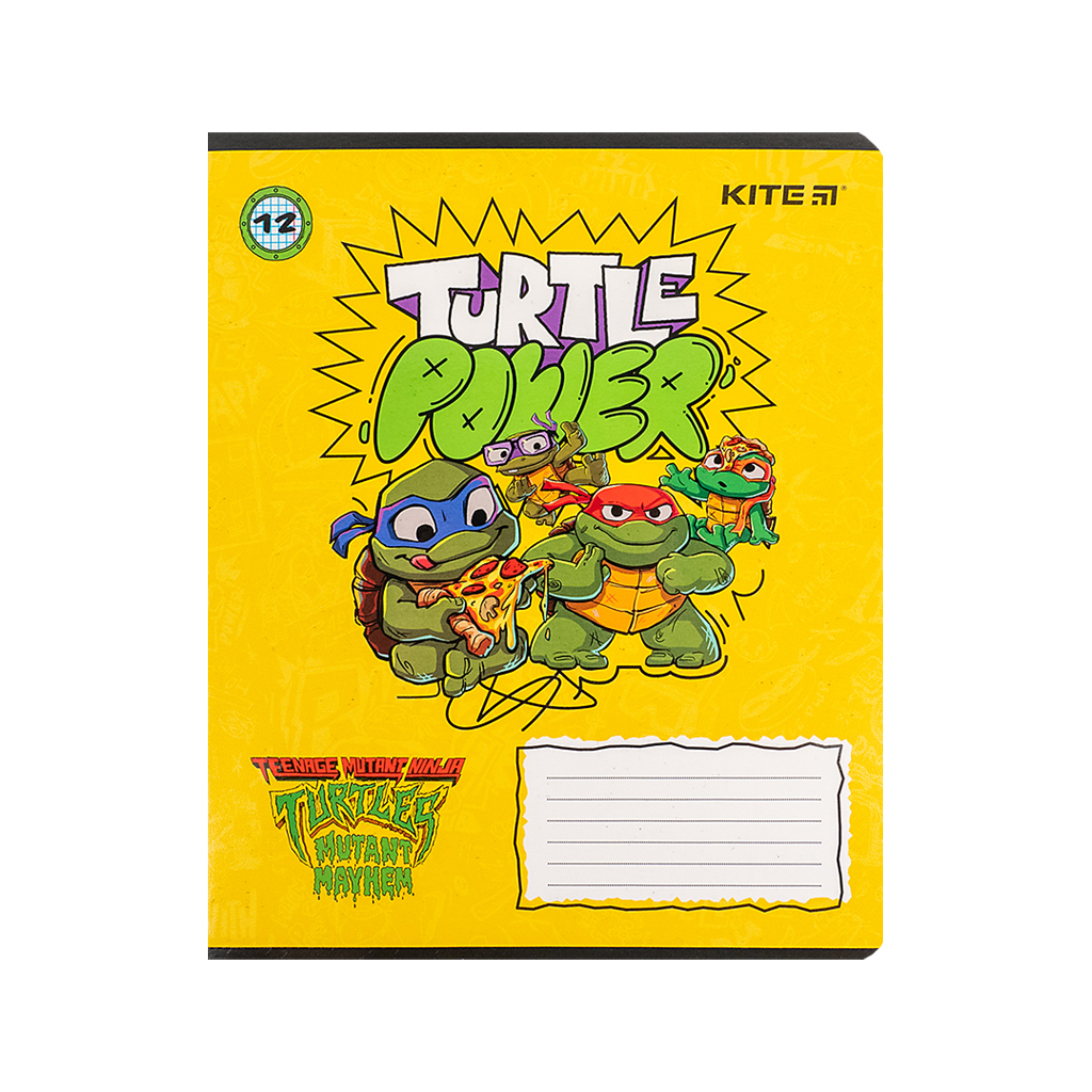 Зошит Kite Ninja Turtles, 12 аркушів, клітинка (NT24-232) - изображение 12