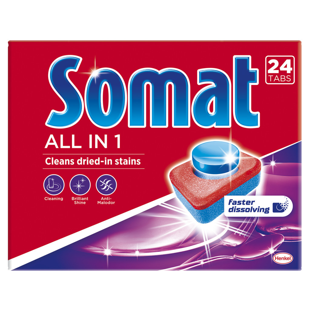 Таблетки для посудомийних машин Somat All in 1 24 шт (9000101347814) - зображення 1