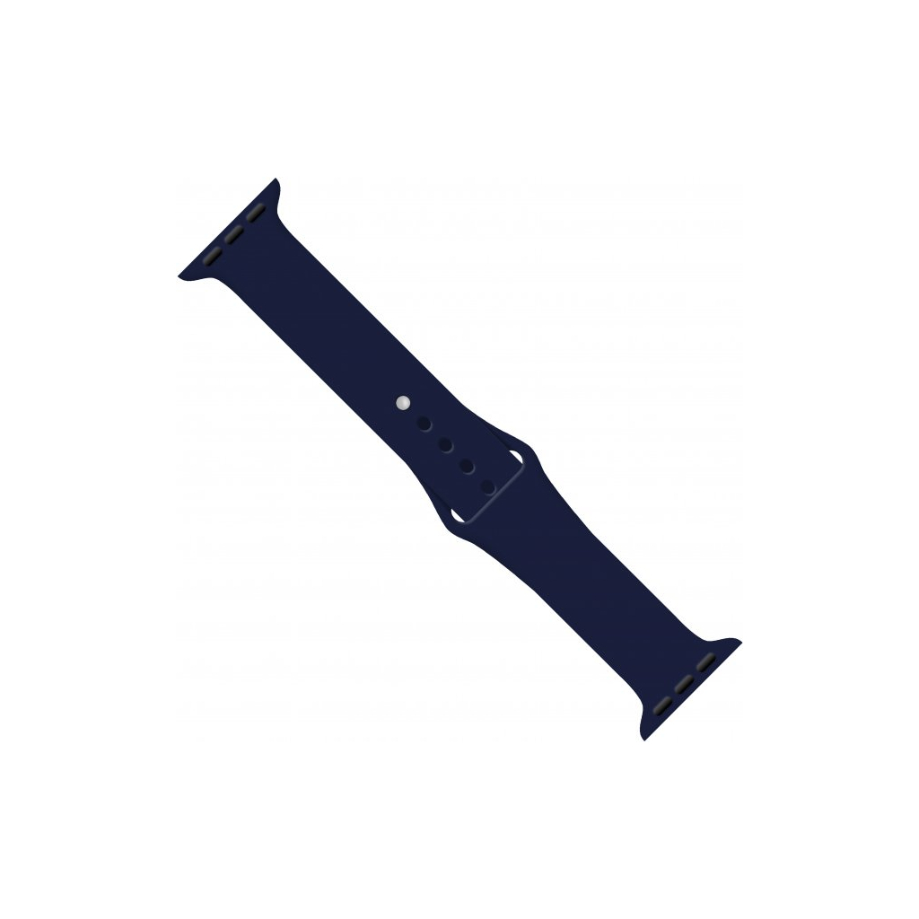 Ремінець до смарт-годинника Intaleo Silicone для Apple Watch 42/44 mm dark blue (1283126494376) - зображення 1