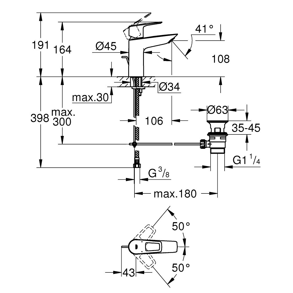 Змішувач Grohe M-Size BauLoop New (23762001) - зображення 5