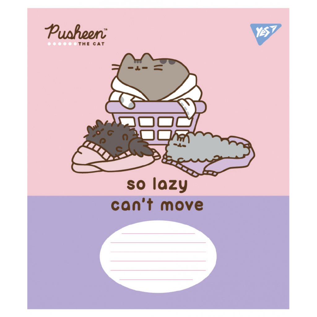 Зошит Yes Pusheen The Cat А5 12 аркушів коса лінія (767614) - зображення 2