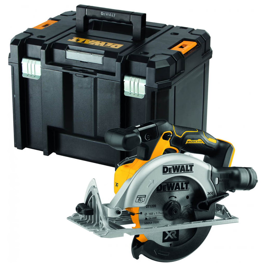 Дискова пила DeWALT 18В XR Li-lon, безщіткова, 165х20 мм, TSTAK (без АКБ та ЗУ) (DCS565NT) - изображение 1