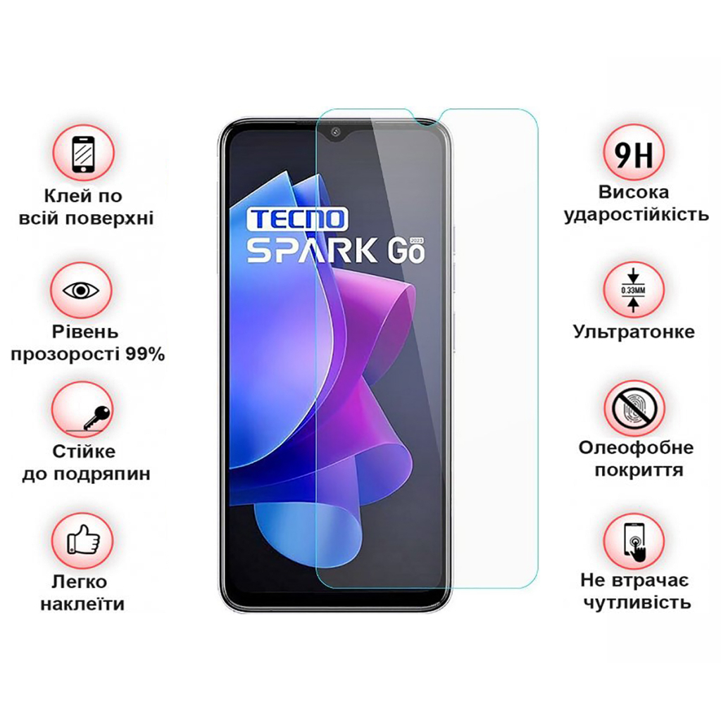 Скло захисне BeCover Tecno Spark Go 2023 (BF7) 3D Crystal Clear Glass (709263) - зображення 4