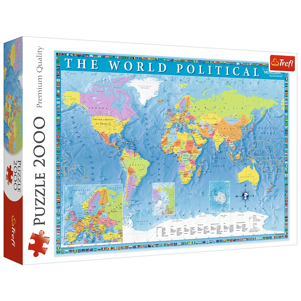 Пазл Trefl Політична карта світу 2000 елементів (5900511270990) - зображення 1