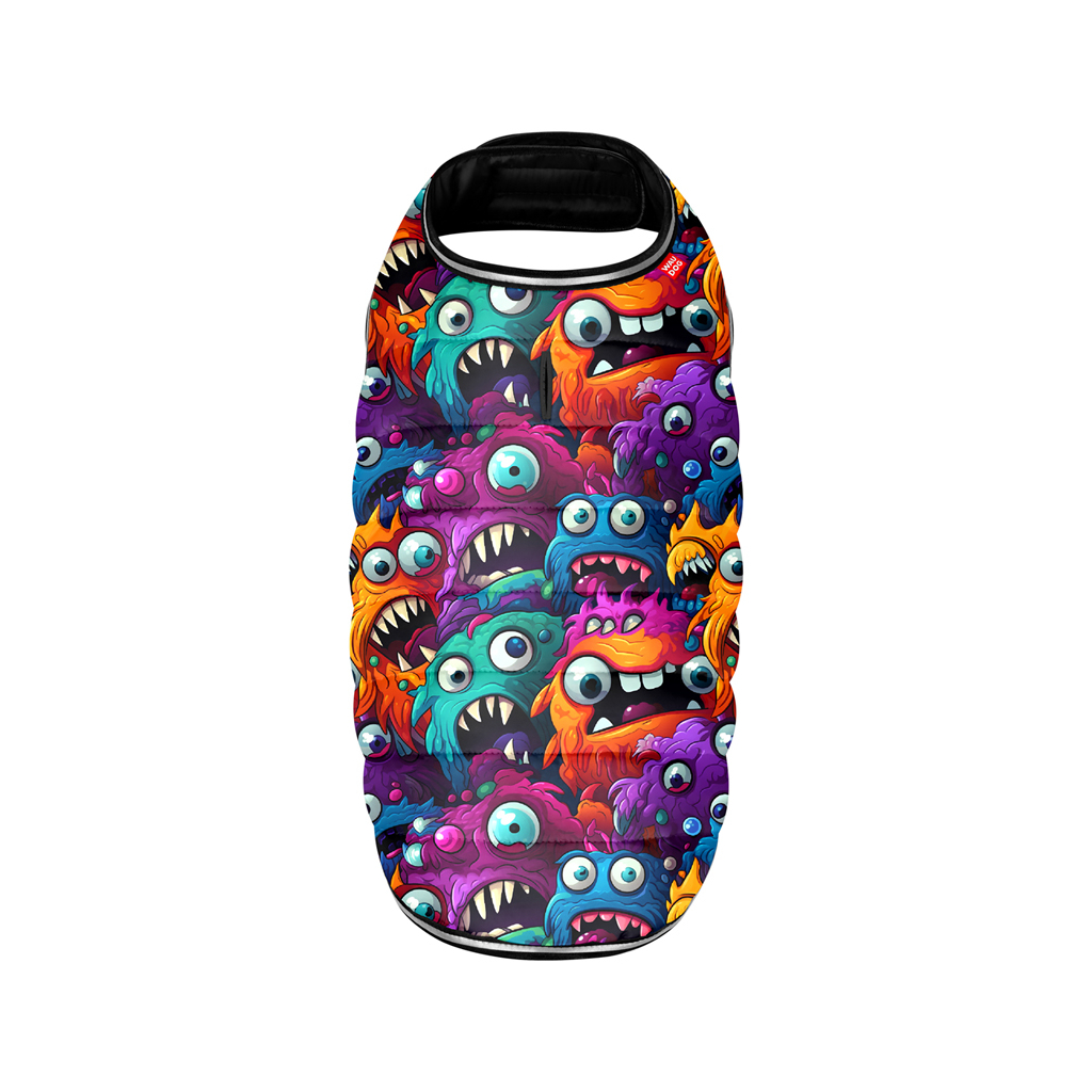 Курточка для тварин WAUDOG Clothes Накидка Зубасті монстри S (503-4048) - зображення 3