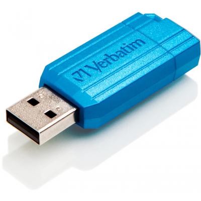 USB флеш накопичувач Verbatim 32GB Store 'n' Go PinStripe Blue USB 2.0 (49057) - зображення 4
