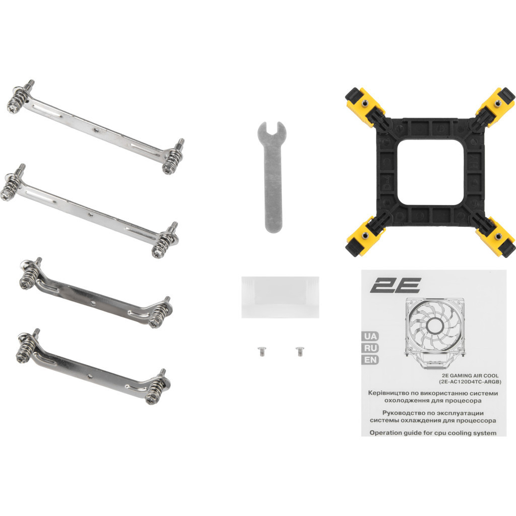 Кулер до процесора 2E Gaming Air Cool AC120D4TC-ARGB, LGA1700, 1366, 1200, 115X, AM5, AM4, AM3, AM3+, AM2, AM2+, FM2, (2E-AC120D4TC-ARGB) - зображення 9