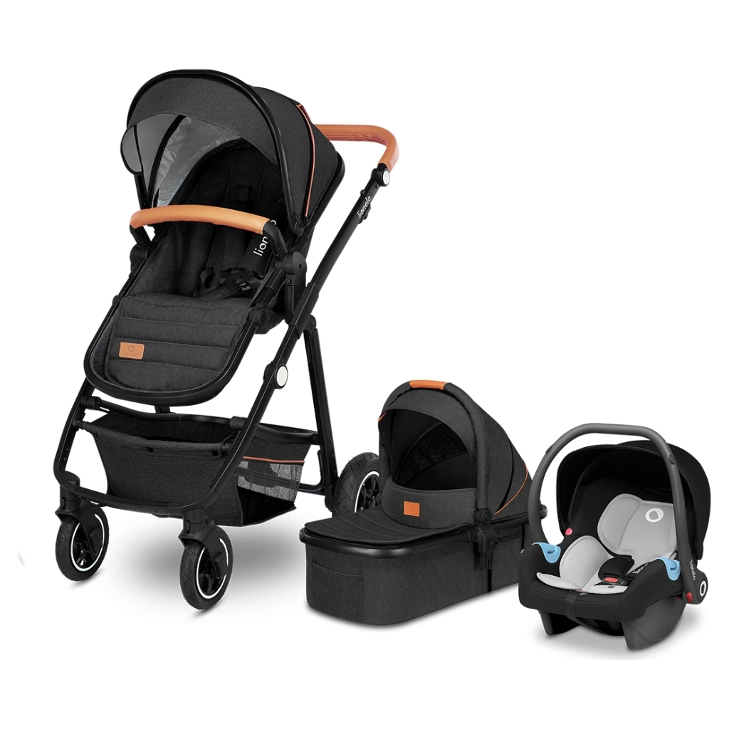 Коляска Lionelo 3 в 1 Amber Grey Graphite (LO-AMBER GREY GRAPHITE (3in1)) - зображення 2