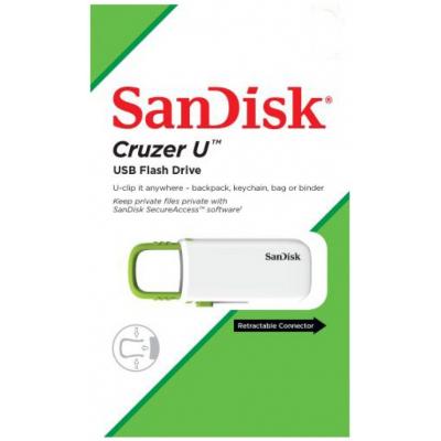 USB флеш накопичувач SanDisk 32GB Cruzer U White/Green USB 2.0 (SDCZ59-032G-B35WG) - зображення 4