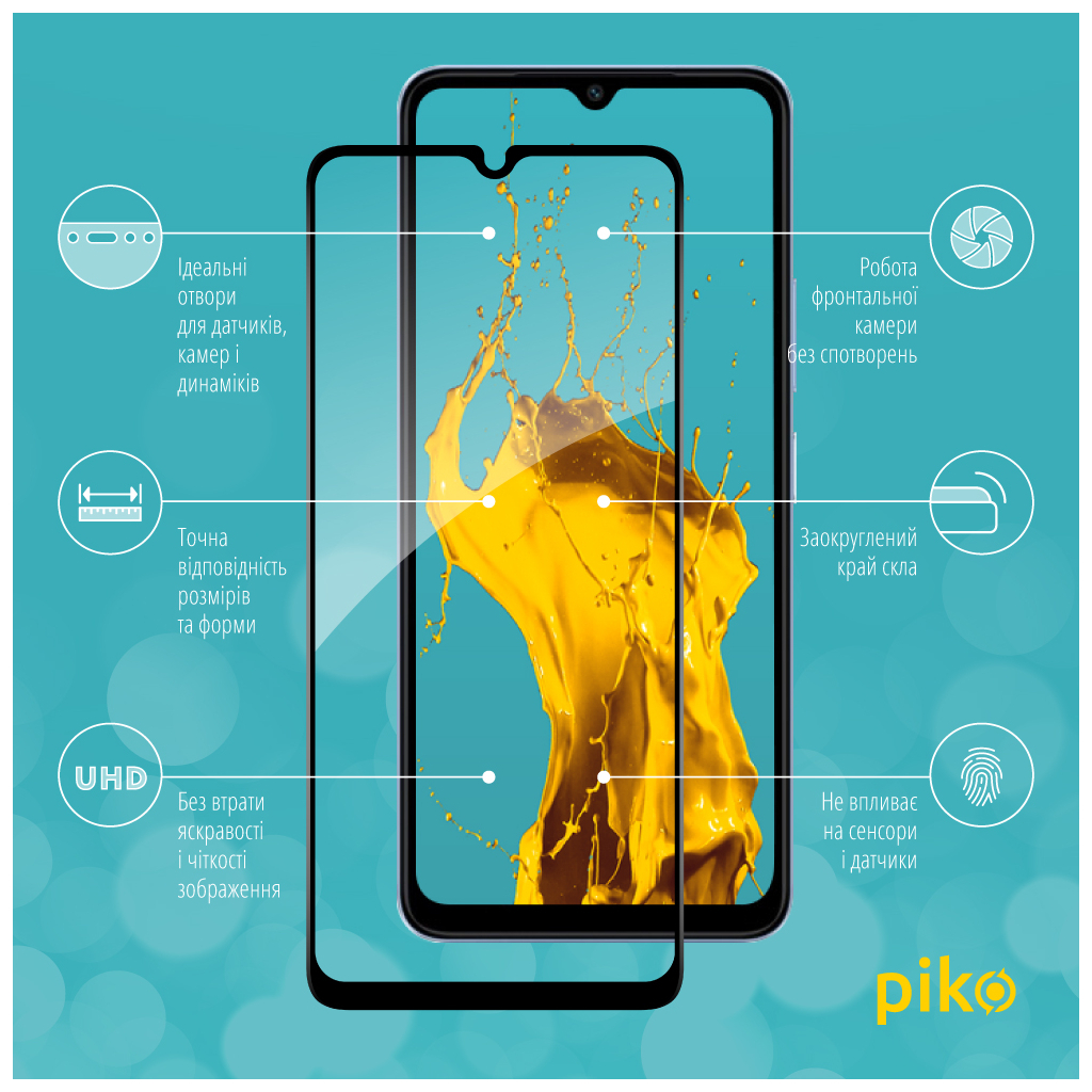 Скло захисне Piko Full Glue Xiaomi Redmi A3 Black (1283126591228) - зображення 2