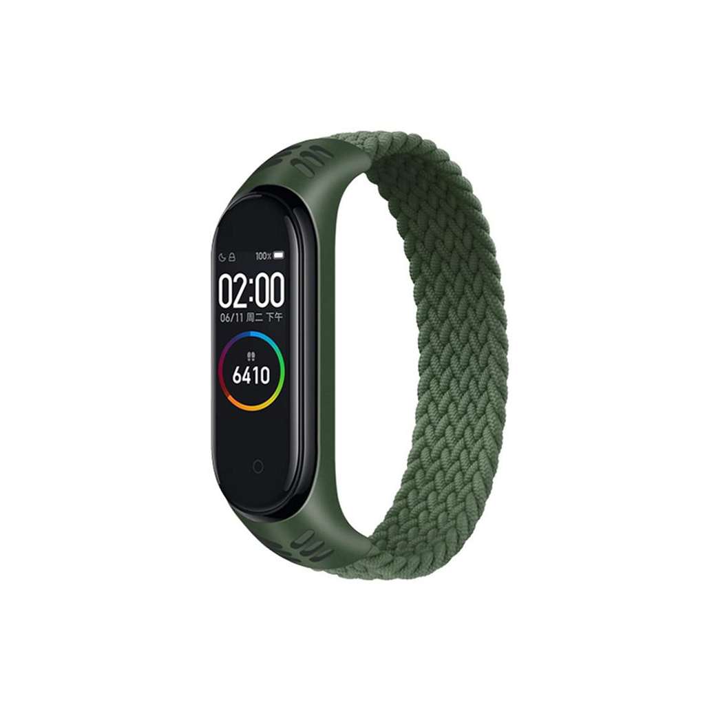 Ремінець до фітнес браслета BeCover Elastic Nylon Style для Xiaomi Mi Smart Band 5/6 (Size L) Khaki (706161) - зображення 1