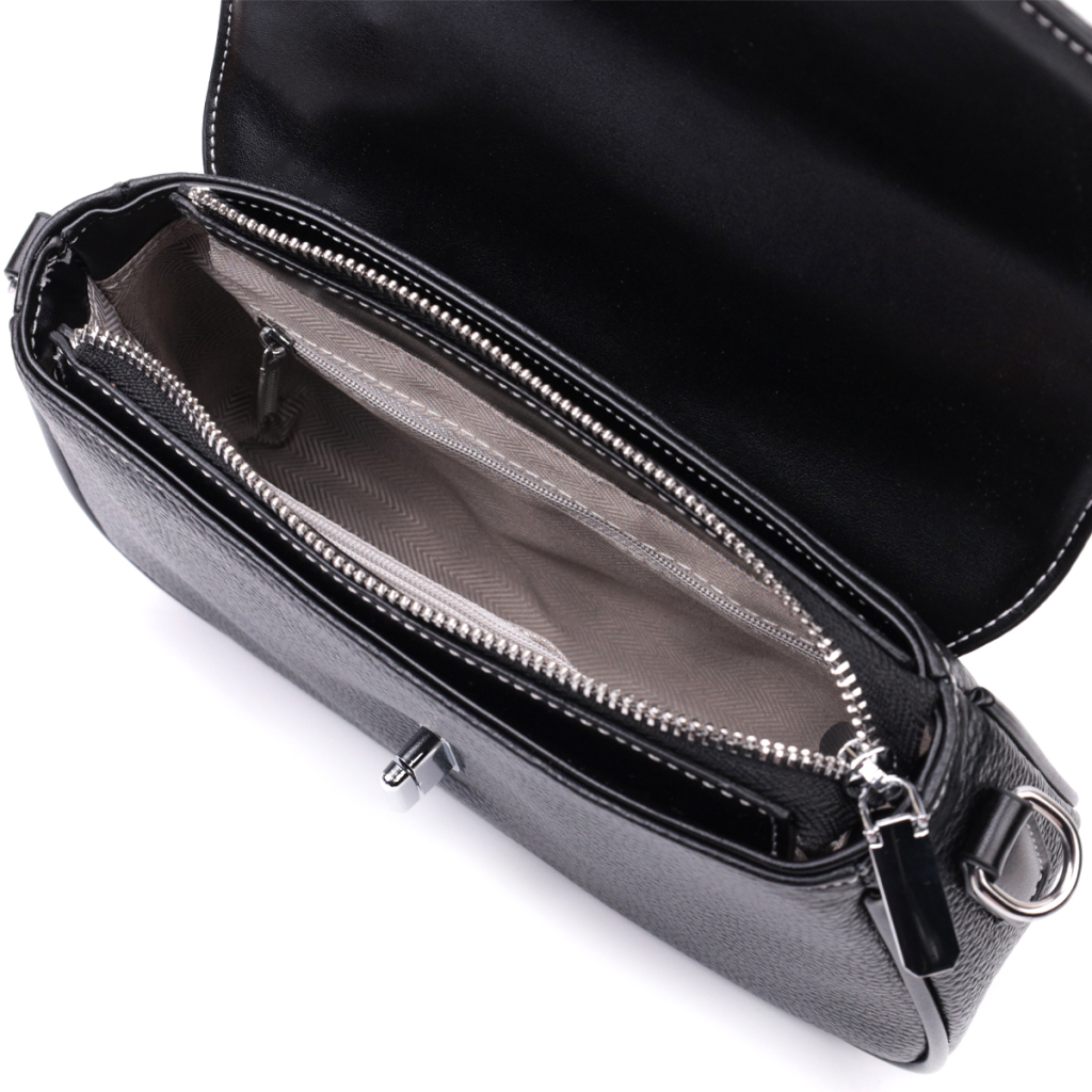 Сумка Vintage З натуральної шкіри Чорна (22624) - зображення 9