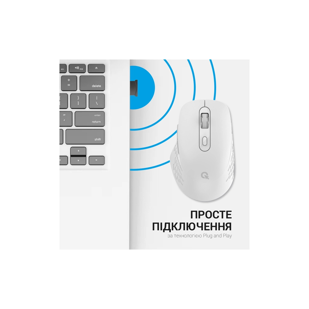 Мишка OfficePro M230W Silent Click Wireless/Bluetooth White (M230W) - изображение 8