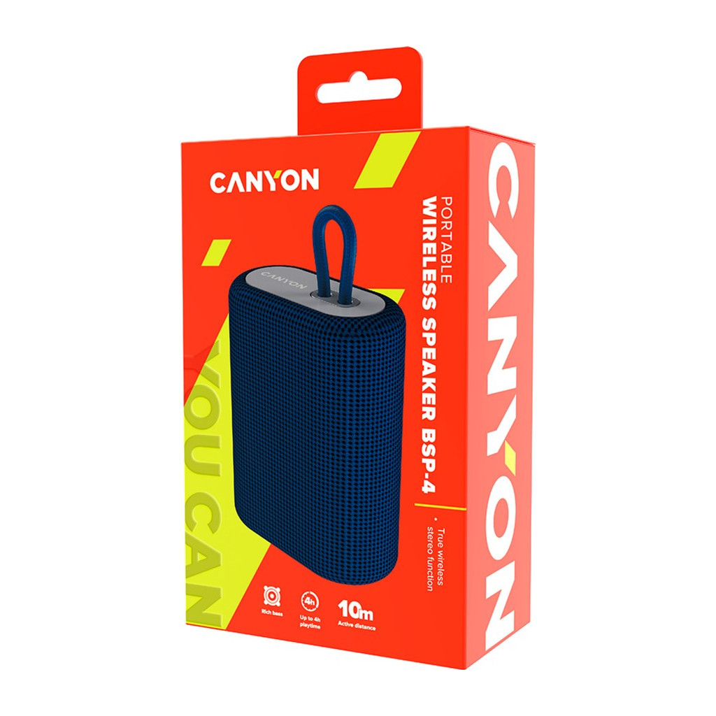 Акустична система Canyon BSP-4 Bluetooth Blue (CNE-CBTSP4BL) - зображення 4