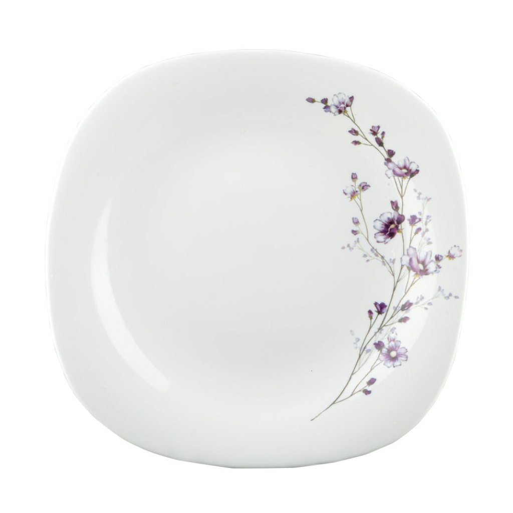 Тарілка Vittora "Фіолетова Гілка" Square Dessert 21,5 см (V-215SPB) - зображення 1